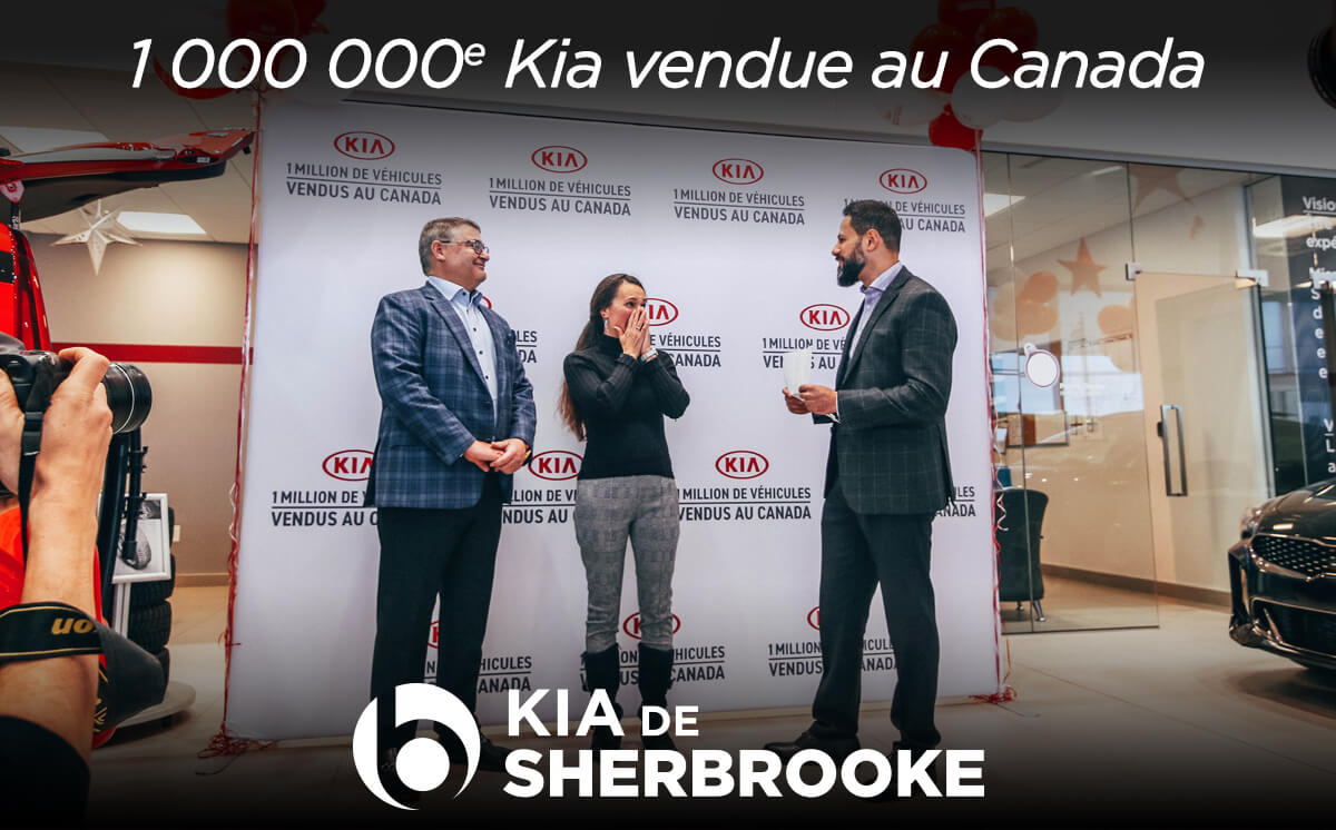 Read more about the article Une cliente de Kia Sherbrooke remporte la millionième Kia vendue au Canada!