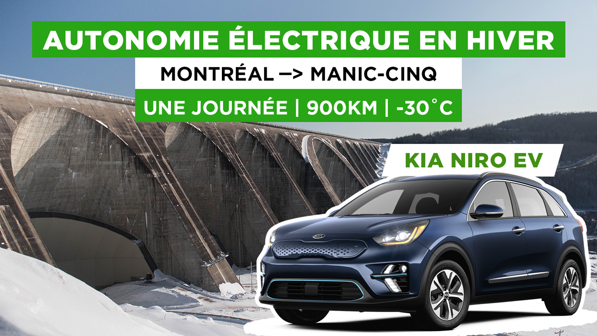 Read more about the article Autonomie des voitures électriques en hiver – Montréal à Manic-5 en Kia Niro