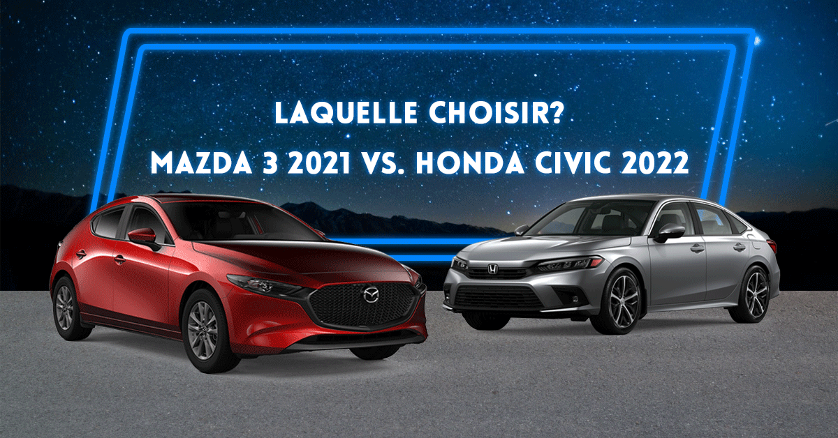 Read more about the article Mazda 3 vs. Honda Civic 2022 – Le duel des compactes