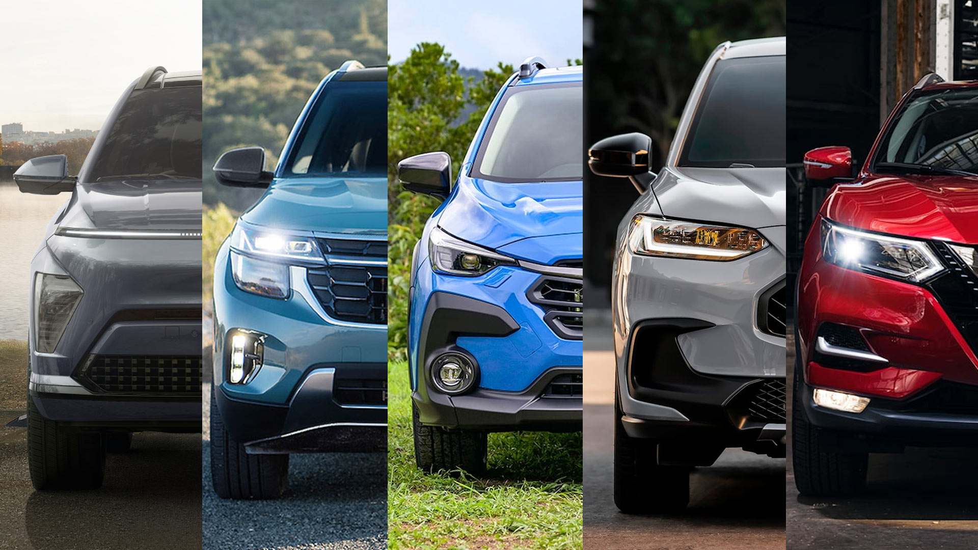 Read more about the article Hyundai Kona vs. Kia Seltos vs. Subaru Crosstrek vs. Honda HR-V vs. Nissan Qashqai, quelles sont les différences en 2024? 